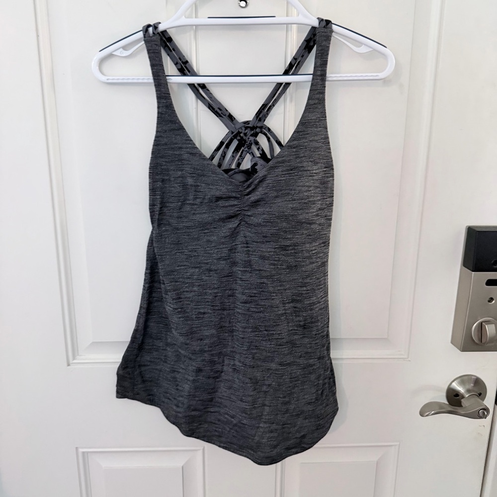 Lululemon Tank Top 4 | Heathered Black Knot Your Typical Strappy Back